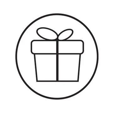 Thin Line Gift box Icon Illustration design Stock Illustration