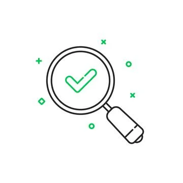 Thin line good result icon Stock Illustration
