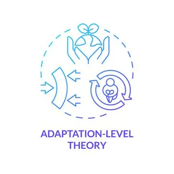 Thin line gradient adaptation level theory icon concept Illustrazione stock