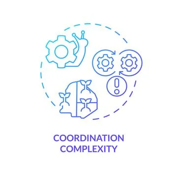 Thin line gradient coordination complexity icon concept Stockillustratie