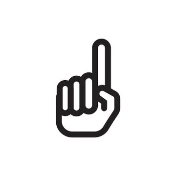 Thin line hand icon Illustrazione stock