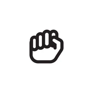 Thin line hand icon Stock-Illustration