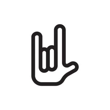 Thin line hand icon 스톡 일러스트
