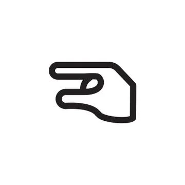 Thin line hand icon Stock Illustration