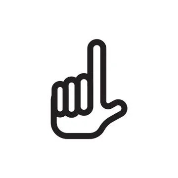 Thin line hand icon Illustrazione stock