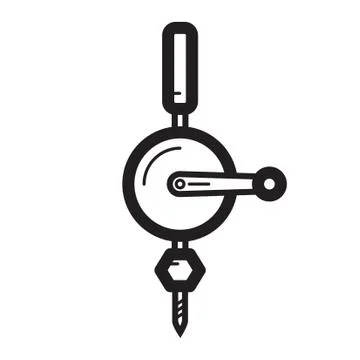 Thin line hoist icon Stock Illustration
