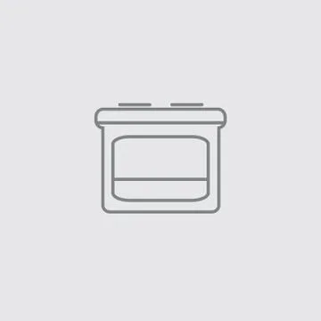 Thin line horn vector universal icon .. Stock Illustration