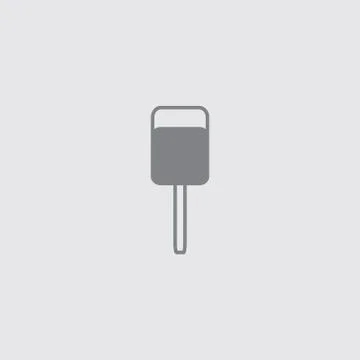 Thin line ice-cream vector universal icon .. Stock Illustration