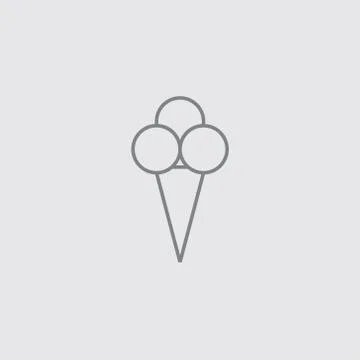 Thin line ice-cream vector universal icon .. Stock Illustration