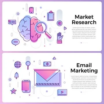 Thin line icon layout design flat design concept . Vector illustrate.. Stock Illustration