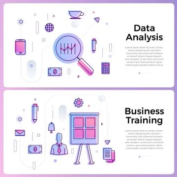 Thin line icon layout design flat design concept . Vector illustrate.. Stock Illustration