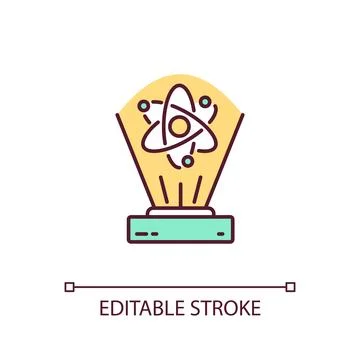 Thin line icons with information visualization concept 스톡 일러스트