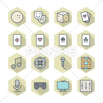 Thin line icons for leisure Stock Illustrationen