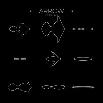 Thin Line Icons. Universal Arrow icon. Trendy line style. Simple Minimal Stock Illustration