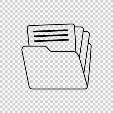 Thin Line Illustration of Storage For File or Folder in Business Stock Illustration
