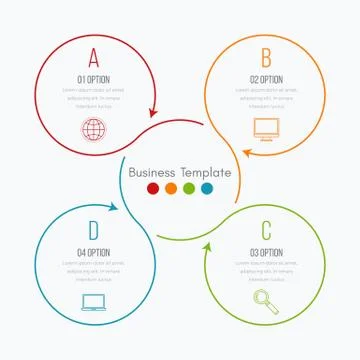 Thin line infographic element Illustrazione stock