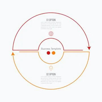 Thin line infographic element Stock Illustration