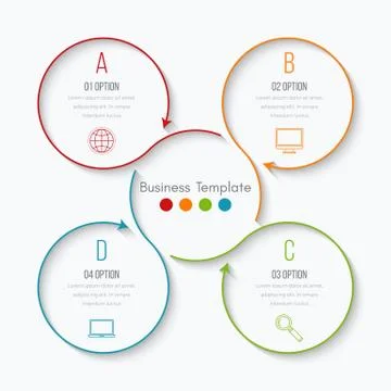 Thin line infographic element Stock Illustration