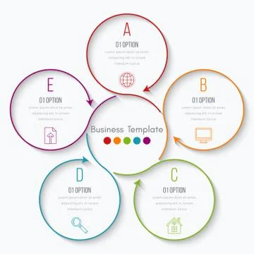 Thin line infographic element Stock Illustration