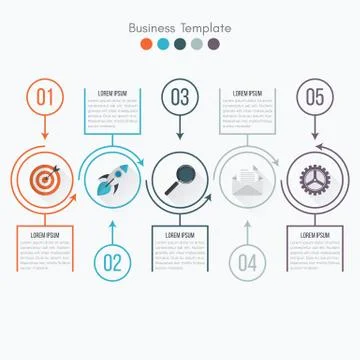 Thin line infographic element Stock Illustration