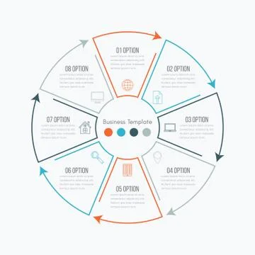 Thin line infographic element 스톡 일러스트