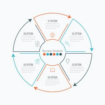 Thin line infographic element Stock Illustration