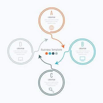 Thin line infographic element Illustrazione stock