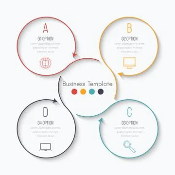 Thin line infographic element Stock Illustration