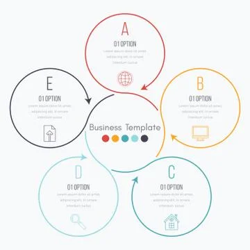 Thin line infographic element Stock Illustration