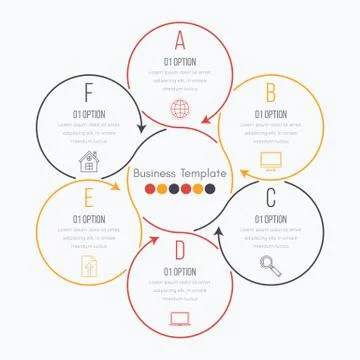 Thin line infographic element Stock Illustration
