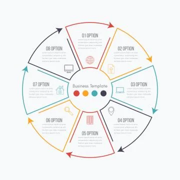 Thin line infographic element Illustrazione stock