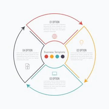 Thin line infographic element Stock Illustration