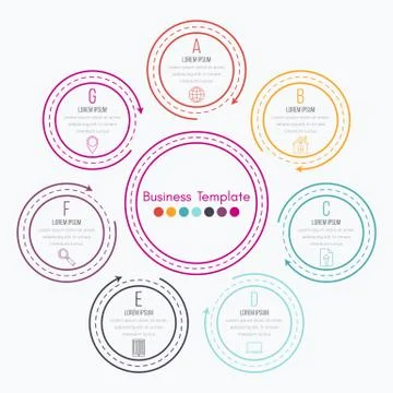 Thin line infographic element Illustrazione stock