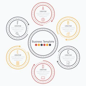 Thin line infographic element Stock Illustration