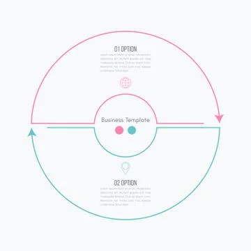 Thin line infographic element Stock Illustration