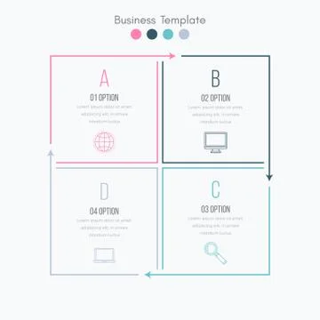 Thin line infographic element Stock Illustration