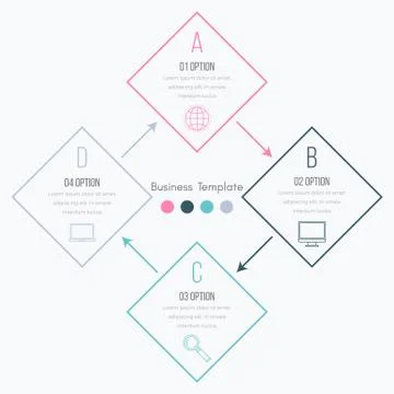 Thin line infographic element Stock Illustration