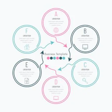 Thin line infographic element Stock Illustration
