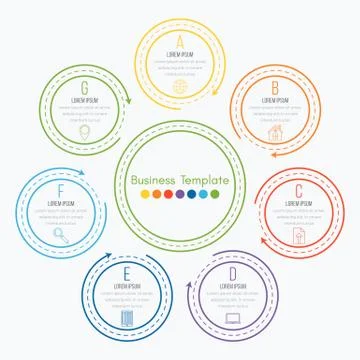 Thin line infographic element Stock Illustration