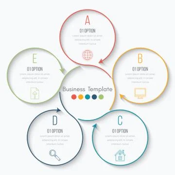 Thin line infographic element Stock Illustration