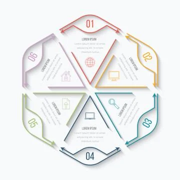 Thin line infographic element Stock Illustration