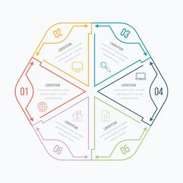 Thin line infographic element 스톡 일러스트