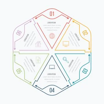 Thin line infographic element Stock Illustration