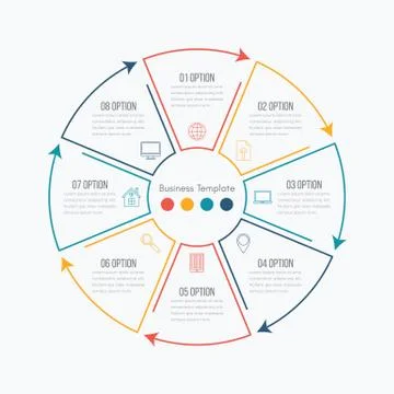 Thin line infographic element Stock Illustration