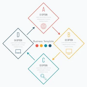 Thin line infographic element Stock Illustration