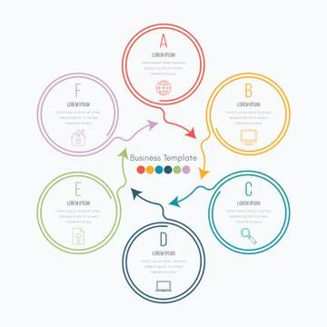 Thin line infographic element Stock Illustration