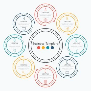 Thin line infographic element Stock Illustration