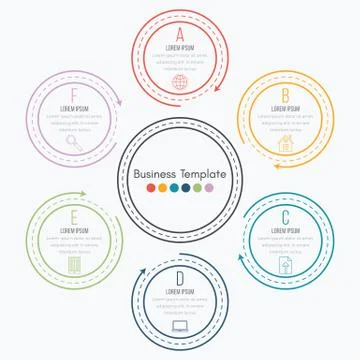 Thin line infographic element Stock Illustration