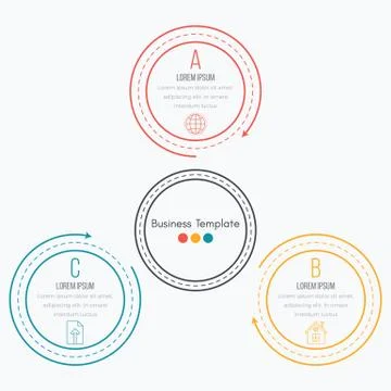 Thin line infographic element Stock Illustration