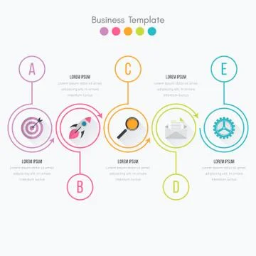 Thin line infographic element Stock Illustration